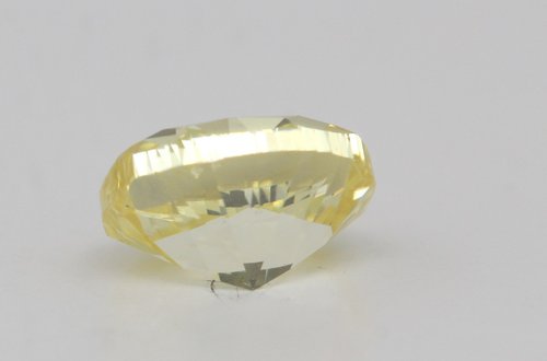 Oval Cut Loose Diamond (0.8 Ct,Fancy Vivid Yellow Color,Si1