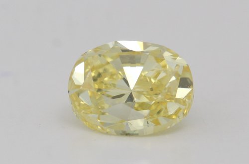 Oval Cut Loose Diamond (0.8 Ct,Fancy Vivid Yellow Color,Si1