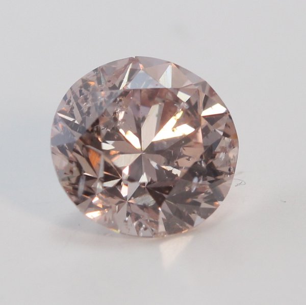 Round Cut Loose Diamond (1.03 Ct, Natural Fancy Brown Pink Color, I1  Clarity) GIA Certified