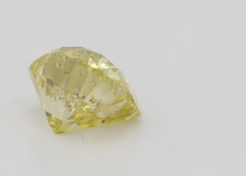 Heart Loose Diamond (1.08 Ct,Fancy Vivid Yellow(Color Enhanced)  Color,Si2(Drilled) Clarity) IGL Certified