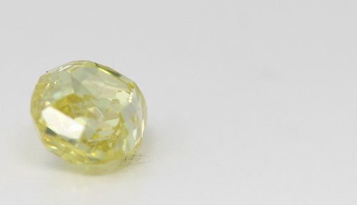 Cushion Cut Loose Diamond (1.02 Ct,Fancy Intense Greenish Yellow 