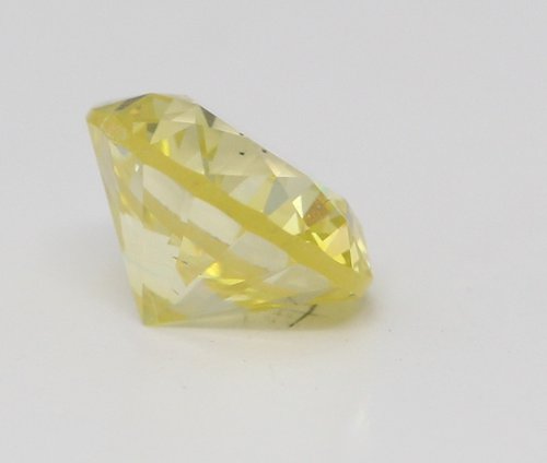 Round Loose Diamond (0.9 Ct,Fancy Intense Yellow(Irradiated)  Color,VS1(CLARITY ENHANCED) Clarity) IGL
