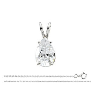 Pear Shaped Diamond Floating Necklace - 1/3ct Pear Shape Diamond Pendant