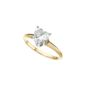 White gold heart hot sale shaped diamond ring