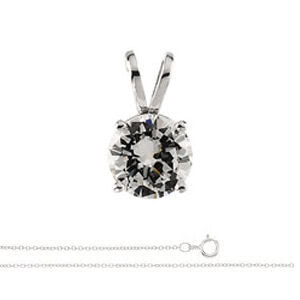 1.01-ct Diamond & Gold Solitaire Pendant-Necklace - 66mint Fine