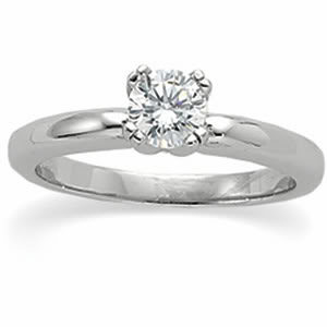 Round Diamond Solitaire Engagement Ring 14K White Gold 1 Ct, (F-G Color, Vs Clarity)