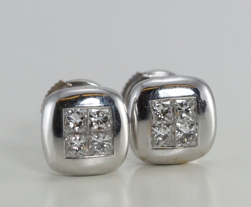 Four stone store diamond earrings