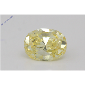 Oval Cut Loose Diamond (0.8 Ct,Fancy Vivid Yellow Color,Si1