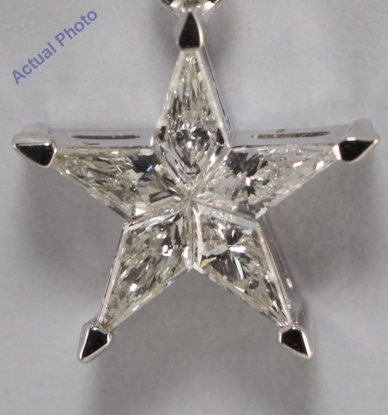 Louis Vuitton Star Diamond 18k White Gold V Dangle Pendant Necklace, Rare!  For Sale at 1stDibs