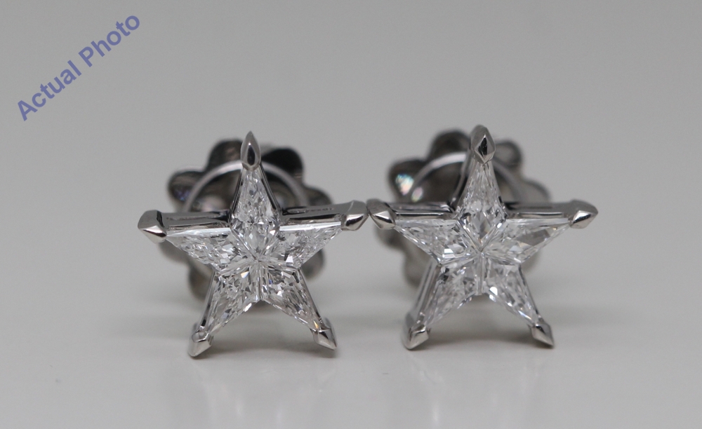 Star cut store diamond earrings