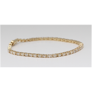 18K Yellow Gold Marquise Cut Diamond Tennis Bracelet (1.8 Ct,I-J Color,Si1 Clarity)