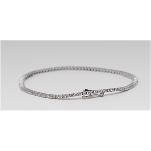 14K White Gold Round Cut Classic Diamond Tennis Bracelet (1.75 Ct,G-H Color,Vs Clarity)