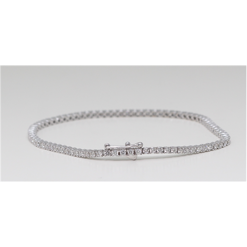 14K White Gold Round Cut Classic Diamond Tennis Bracelet (2 Ct,G-H Color,Vs Clarity)