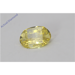 Oval Millennial Sunrise (Limited Edition) Cut Loose Diamond 0.57 Ct,Yellow Irradiated Color,SI1 Clarity