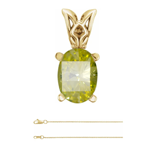 Millennial Sunrise (Branded Shape) Diamond Pendant 14K Yellow Gold (0.44 Ct Yellow (Irradiated) I1-I2 )