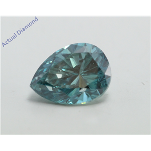 Pear Cut Loose Diamond (1.5 Ct, Fancy Blue(Irradiated) Color, VS2 Clarity) IGL Certified