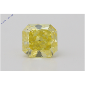 Radiant Cut Loose Diamond (0.94 Ct,Natural Fancy Vivid Yellow Color,Vs2 Clarity) Gia Certified