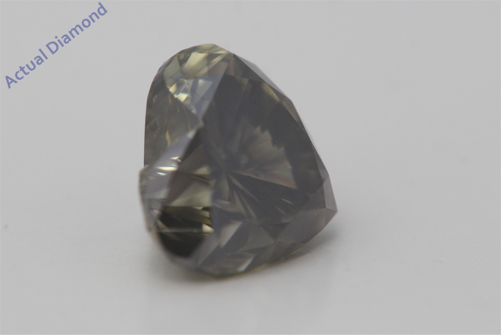 Heart Cut Loose Diamond (1.52 Ct,Natural Fancy Dark Green Gray