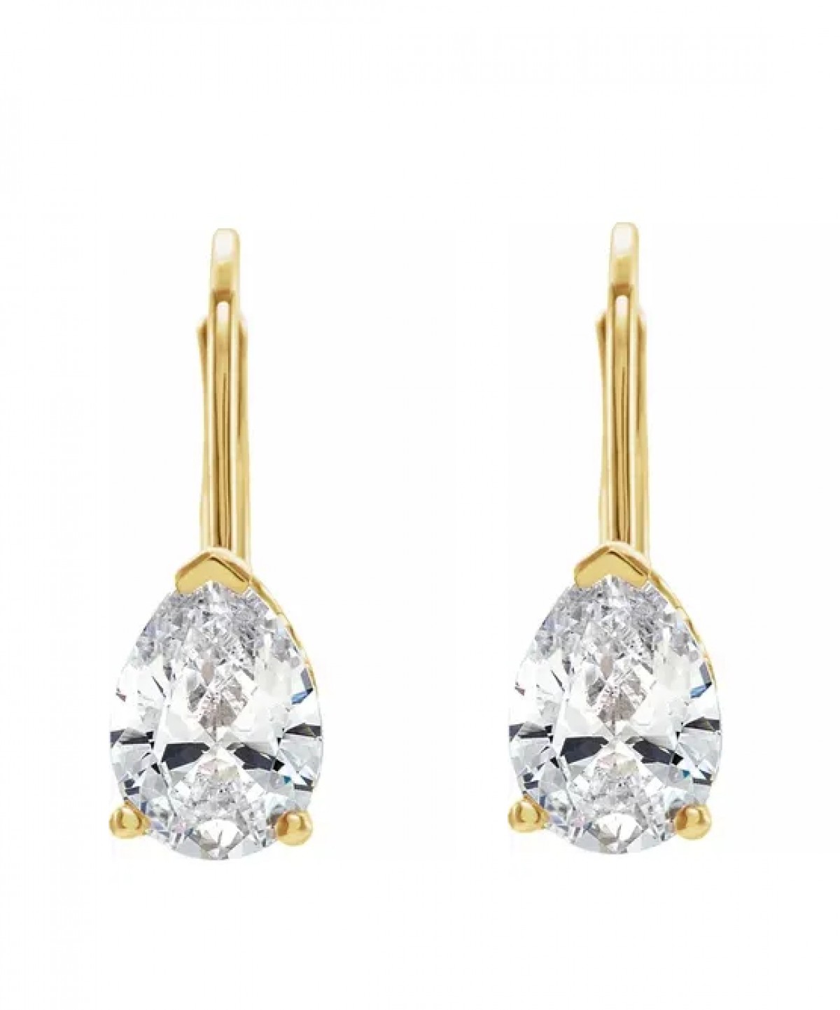 1 ct Brilliant Round Cut Drop Dangle Designer Genuine Flawless VVS1 Yellow Simulated Diamond 14K 18K Rose Gold Earrings store Lever Back