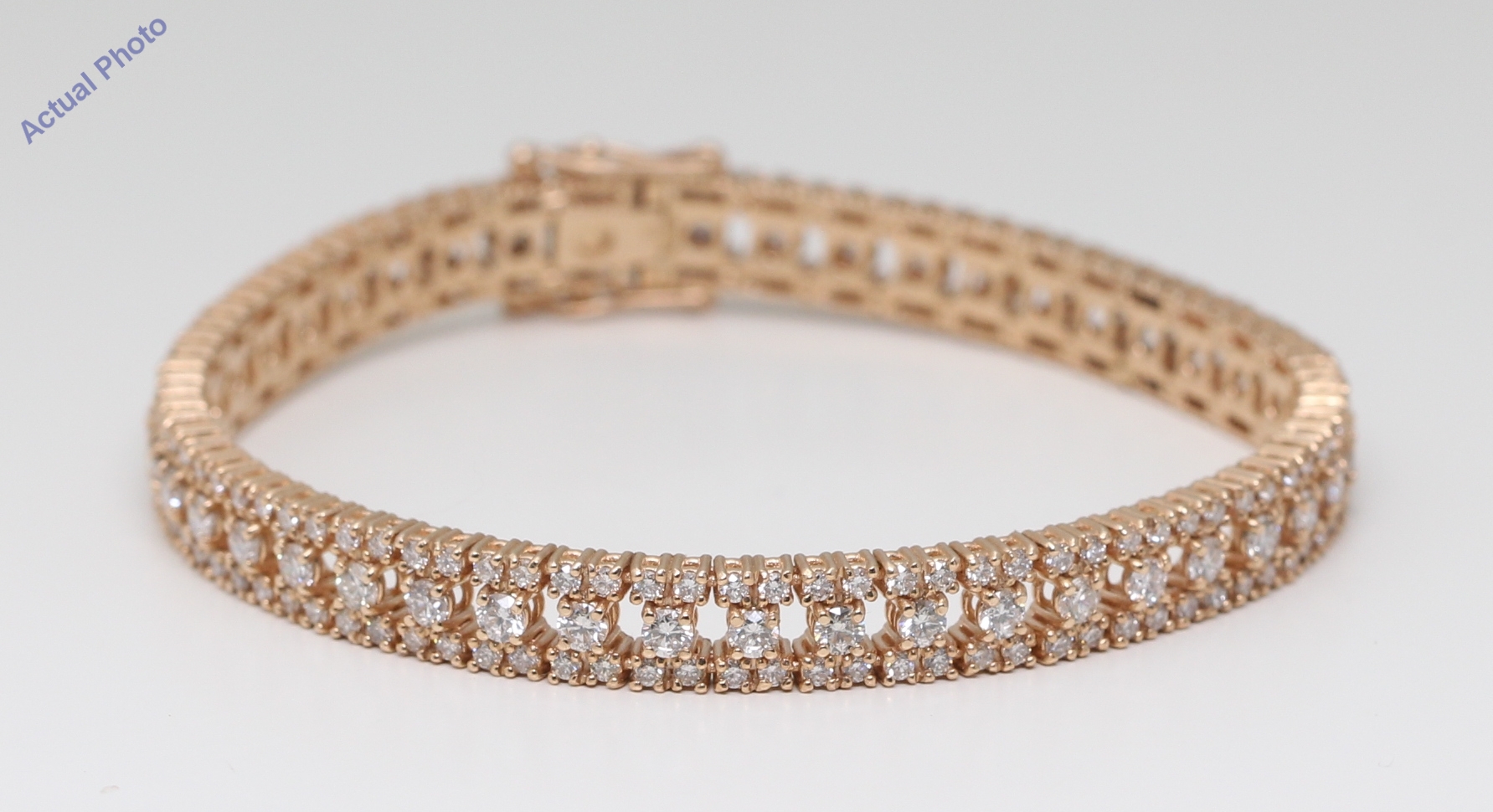 Diamond Bracelet good / 14k Rose Gold Diamond Bracelet SI1 I-J Color / Diamond Solitaire Bracelet / Dainty Diamond Bracelet / Diamond Disc