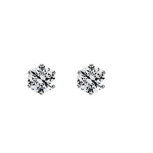 Round Diamond Stud Earrings 14k  ( 0.92 Ct, I Color, VS1-VS2 Clarity)