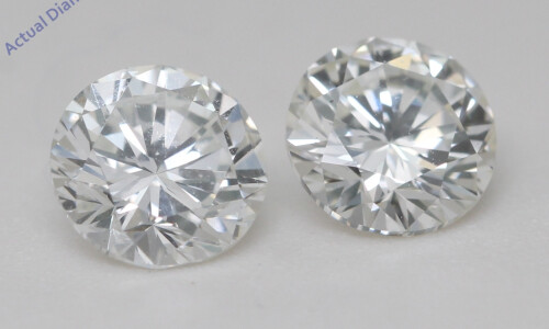 A Pair Of Round Cut Natural Mined Loose Diamonds (2.04 Ct,F-G Color,Vvs2-Vs1 Clarity) IGL Certified