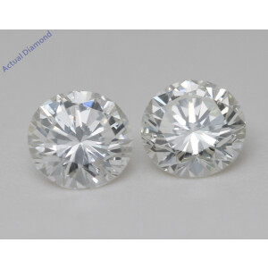 A Pair Of Round Cut Natural Mined Loose Diamonds (1.8 Ct,F-G Color,Vs1 Clarity) IGL Certified