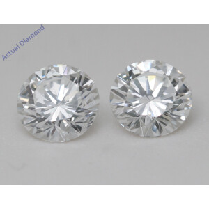 A Pair Of Round Cut Natural Mined Loose Diamonds (1.41 Ct,F Color,Vvs2 Clarity) IGL Certified