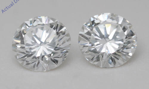 A Pair Of Round Cut Natural Mined Loose Diamonds (1.41 Ct,F Color,Vvs2 Clarity) IGL Certified