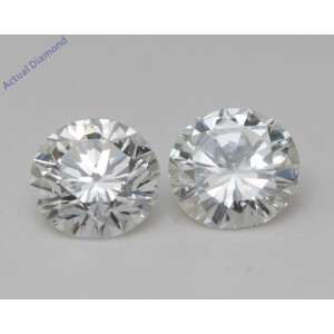 A Pair Of Round Cut Natural Mined Loose Diamonds (1.44 Ct,H Color,Vvs2-Vs1 Clarity) IGL Certified