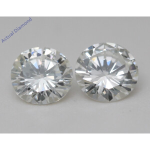 A Pair Of Round Cut Natural Mined Loose Diamonds (1.42 Ct,H-G Color,Vvs1-Vvs2 Clarity) IGL Certified