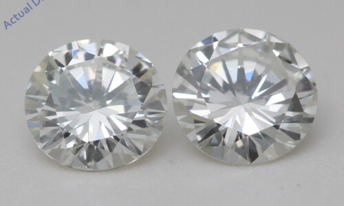 A Pair Of Round Cut Natural Mined Loose Diamonds (1.42 Ct,H-G Color,Vvs1-Vvs2 Clarity) IGL Certified