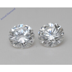 A Pair Of Round Cut Natural Mined Loose Diamonds (1 Ct,D-E Color,Vs1 Clarity) IGL Certified