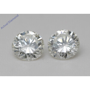 A Pair Of Round Cut Natural Mined Loose Diamonds (1.04 Ct,G Color,Vs1-Vvs2 Clarity) IGL Certified