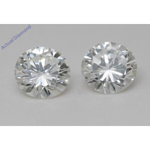 A Pair Of Round Cut Natural Mined Loose Diamonds (1.11 Ct,G-F Color,Vvs2 Clarity) IGL Certified