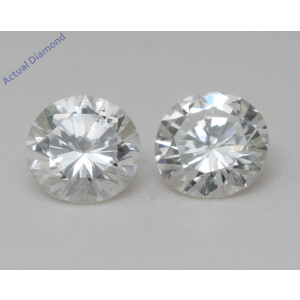 A Pair Of Round Cut Natural Mined Loose Diamonds (1.12 Ct,G Color,Vs2-Vs1 Clarity) IGL Certified