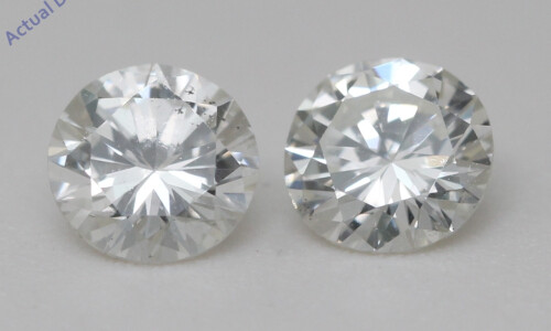 A Pair Of Round Cut Natural Mined Loose Diamonds (1.12 Ct,G Color,Vs2-Vs1 Clarity) IGL Certified