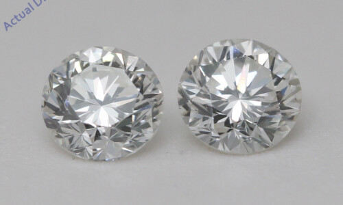 A Pair Of Round Cut Natural Mined Loose Diamonds (0.99 Ct,G Color,Vs1 Clarity) IGL Certified