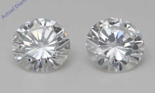 A Pair Of Round Cut Natural Mined Loose Diamonds (1.03 Ct,F Color,Vvs2 Clarity) IGL Certified