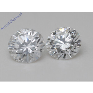 A Pair Of Round Cut Natural Mined Loose Diamonds (0.93 Ct,D Color,Vvs2 Clarity) IGL Certified