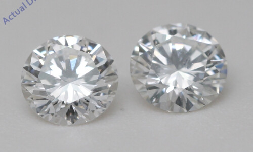 A Pair Of Round Cut Natural Mined Loose Diamonds (0.83 Ct,D Color,Vvs2 Clarity) IGL Certified