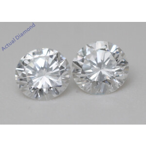 A Pair Of Round Cut Natural Mined Loose Diamonds (0.83 Ct,D-E Color,Vs1 Clarity) IGL Certified