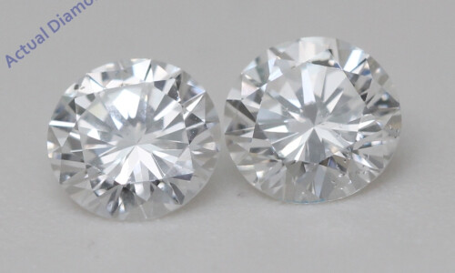 A Pair Of Round Cut Natural Mined Loose Diamonds (0.83 Ct,D-E Color,Vs1 Clarity) IGL Certified