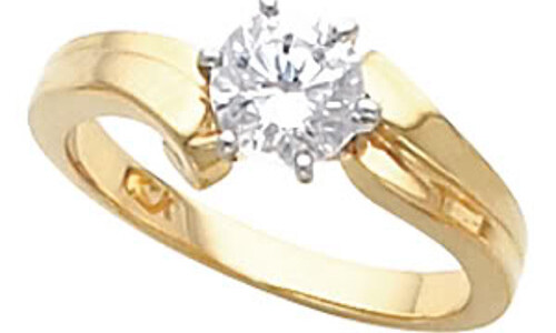 Round Natural Mined Diamond Solitaire Engagement Ring,14K Yellow Gold (3.06 Ct,K Color,Vvs2 Clarity) Igl