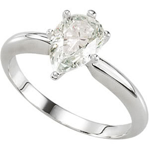 Pear Diamond Solitaire Engagement Ring,14K White Gold (1.05 Ct,G Color,Vs2 Clarity) IGL Certified