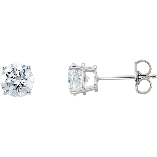 White Gold 0.81ct Diamond Stud Earrings