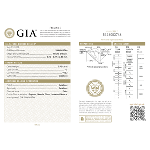 Round Cut Loose Diamond (0.92 Ct,G Color,Vvs2 Clarity) GIA Certified