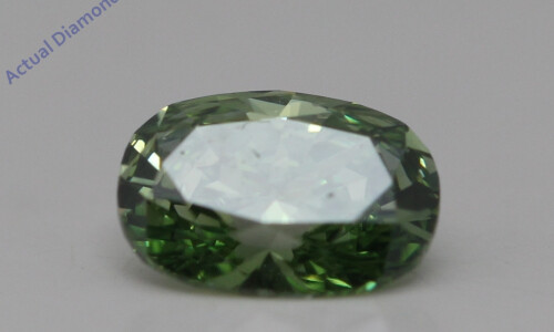 Oval Cut Loose Diamond (0.55 Ct,Green(Irradiated) Color,Vs2 Clarity)