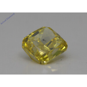 Radiant Cut Natural Mined Loose Diamond (1.04 Ct,Canary Yellow(Irradiated) Color,Si2 Clarity)