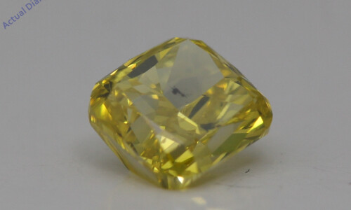 Radiant Cut Natural Mined Loose Diamond (1.04 Ct,Canary Yellow(Irradiated) Color,Si2 Clarity)